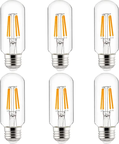 Miniatura 7 de Sunlite Bombilla tubular de filamento LED T12, 3 vatios (equivalente a 40 W), 350 lúmenes, certificación ETL, 3.937 in, base E26 media, regulable