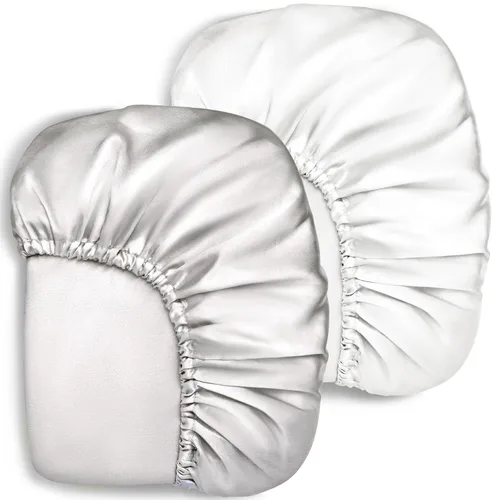 Miniatura 36 de Pro Goleem Sábanas de satén ajustables para Pack n Play, ideales para el cabello del bebé, sensación de seda suave, 27 x 39 pulgadas, sábana Negro