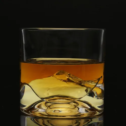 Miniatura 8 de LIITON Denali Mountain - Juego de 2 vasos de whisky de cristal pesado, vaso de bourbon congelable grueso de 1 libra cada uno, cócteles de cristal