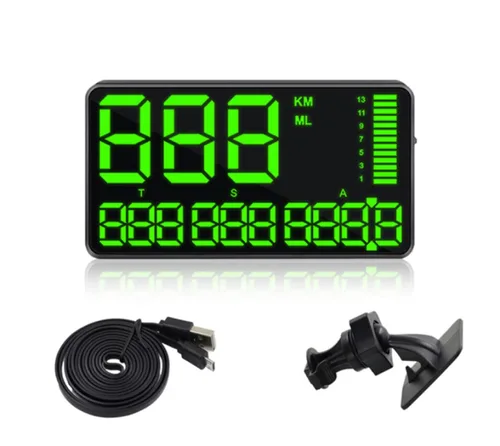 SmartCoolous C90 5.5 pulgadas Universal HUD Head Up Display GPS Digital Velocímetro de alarma de sobrevelocidad Cansado conducción advertencia