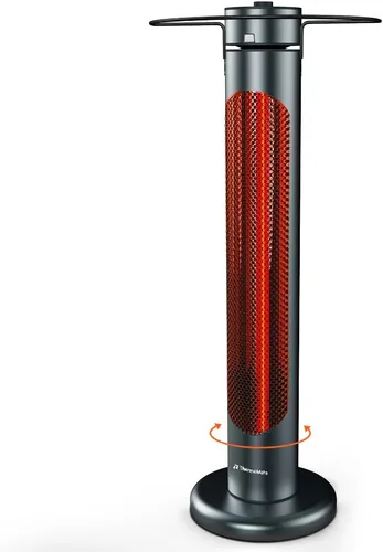 ThermoMate Calentador eléctrico para patio, calentador infrarrojo IP65 de 1500 W para exteriores/interiores con control remoto, 8 niveles de