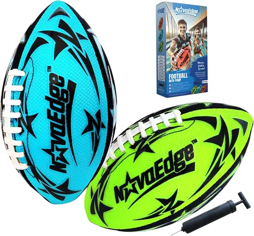 Miniatura 10 de Hydro Water Football - 9.25-Inch Mesh Outer with Rubber Bladder for All Ages - Pool, Lake, Beach Play Textured Grip with Real Laces Includes