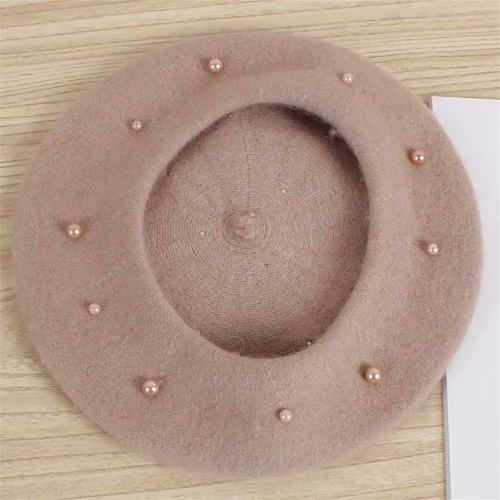 Miniatura 42 de Gorros de boina de perlas para bebés y niñas, sombreros de lana para fiesta de bebé, sombreros de primavera y verano, accesorios para bebés de 2 a 6