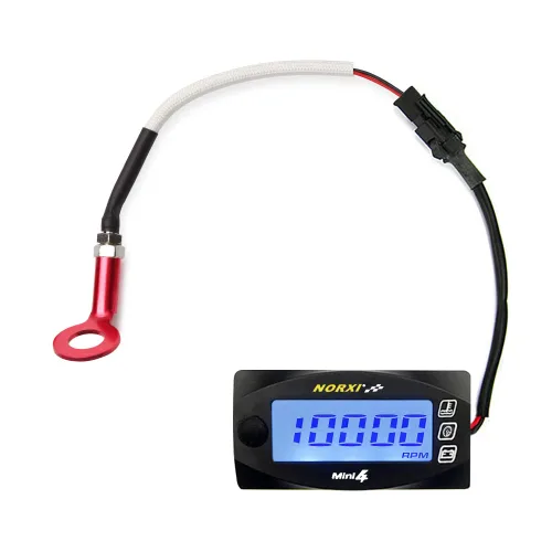 Medidor multifunción 4 en 1 para motocicleta Mini 4 medidores (Tacómetro RPM+Temperatura de culata+Voltímetro+Reloj) Medidor multifuncional 4en1