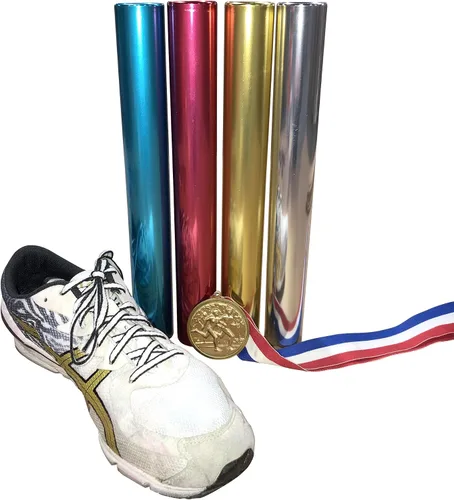 Miniatura 6 de Bastones de relé de aluminio para carreras de pista y campo, gimnasio, Phy Ed, Running
