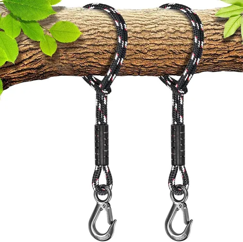 Miniatura 11 de BeneLabel Cuerda de columpio de árbol, 19 pulgadas, correa para colgar para columpio de árbol, gancho resistente, para interiores y exteriores