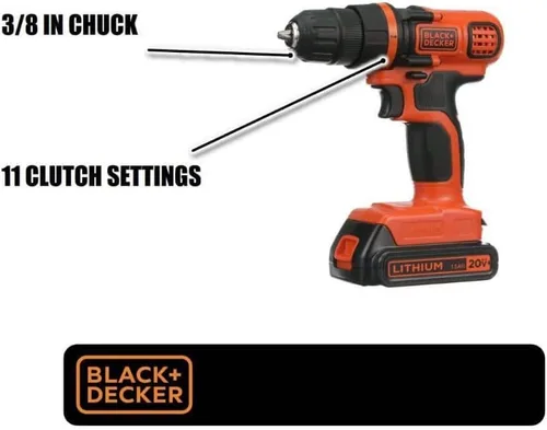 Miniatura 8 de Black & Decker LDX120C taladro/propulsor por iones de litio sin cable 20-volt MÁX.