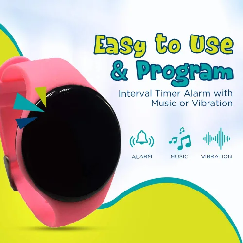 Miniatura 7 de Reloj deportivo de entrenamiento para ir al baño, temporizador de entrenamiento para el inodoro, recordatorio de reloj recargable resistente al agua