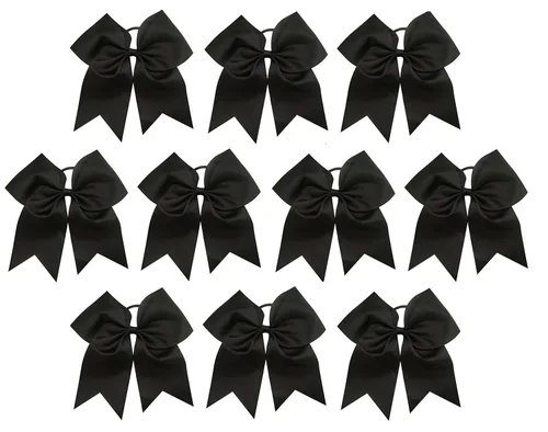 Miniatura 21 de Kenz Laurenz Lazos grandes para el pelo de 7 pulgadas, accesorios clásicos grandes para adolescentes, mujeres y niñas, animadoras de sóftbol