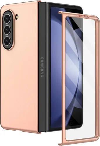 Miniatura 9 de Ruky Funda para Samsung Galaxy Z Fold 5, cubierta de cuerpo completo con protector de pantalla integrado, soporte de carga inalámbrica de PC duro