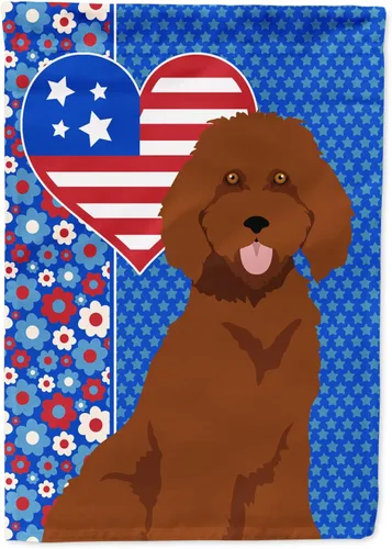 Miniatura 198 de Caroline's Treasures WDK5119GF - Bandera de jardín americana de Airedale Terrier de Estados Unidos, color negro y tostado, bandera decorativa