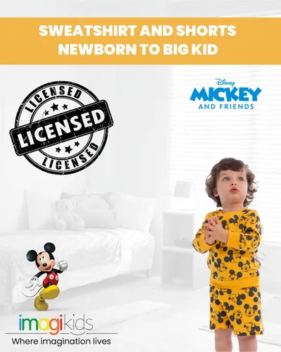 Miniatura 4 de Disney Mickey Mouse Winnie the Pooh Lion King Toy Story Jack Skellington - Sudadera y pantalones cortos de felpa francesa para recién nacidos a