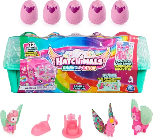 Hatchimals CollEGGtibles, caja familiar de llama arcoíris con juego sorpresa, 10 personajes, 2 accesorios, juguetes para niños a partir de 5 años