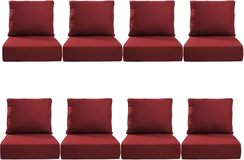 Miniatura 114 de Rilyson Cojines de patio para muebles de exterior, 22 x 24 pulgadas, respaldo alto y asiento profundo, cojín de exterior para sillas de patio, sofá