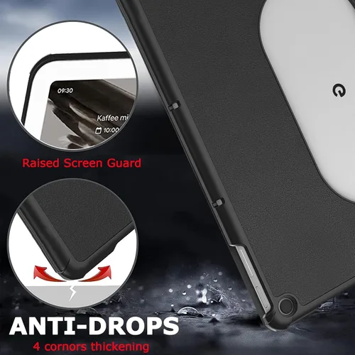 Miniatura 3 de NINKI Funda para tablet Google Pixel – Cuero, policarbonato duro a prueba de golpes + carcasa trasera de piel sintética, funda ligera con soporte