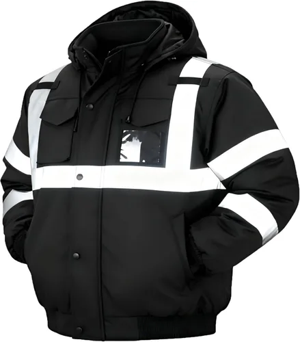 Miniatura 20 de sesafety Chaqueta reflectante para hombre, chaquetas de alta visibilidad, chaquetas de seguridad para hombre, chaquetas de bomber de construcción