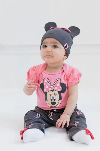 Miniatura 2 de Disney Minnie Mouse - Conjunto de 3 piezas para bebés y niñas Mix N' Match Body Pants Hat