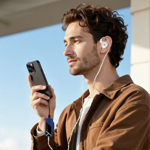 Miniatura 6 de Surfans Amplificador de auriculares DAC portátil X10, adaptador de audio USB-C DAC con salidas equilibradas de 0.138 in y 0.173 in, hasta 522 mW