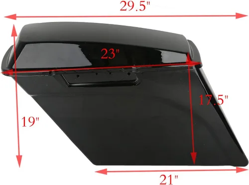 Miniatura 2 de XMT-MOTO Alforjas rígidas extendidas de 5 pulgadas para modelos Harley Touring FLT FLHT FLHTCU FLHRC Road King Road Glide Street Glide Electra Glide