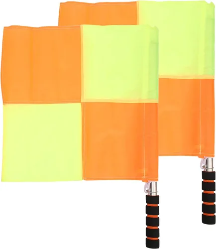 Miniatura 4 de 2 banderas de árbitro de linesman bandera de mano de fútbol linesman banderas con bolsa para eventos deportivos, fútbol, voleibol, pista de fútbol
