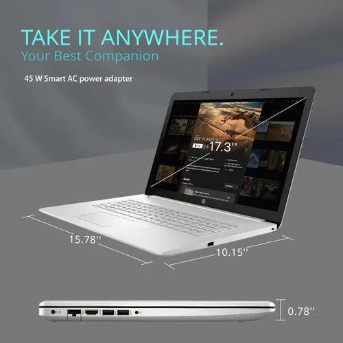 Miniatura 8 de HP Portátil empresarial FHD de 17.3", Intel Core i5-1135G7 de 11ª generación (Beats Intel i7-1065G7), 8 GB de RAM, SSD PCIe de 512 GB, teclado
