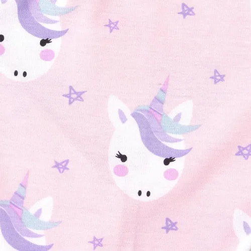 Miniatura 5 de The Children's Place Pijama de algodón para bebé y niña, diseño de unicornio, panda, ajuste cómodo, paquete de 2