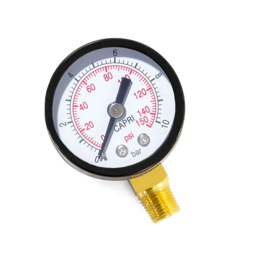Miniatura 15 de Manómetro de presión de 1/4" NPT, lleno de glicerina, esfera de 2 1/2 pulgadas, 0-30 psi, caja de acero inoxidable 304, montaje trasero central