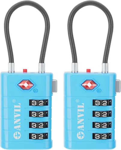 Miniatura 9 de ANVIL Candados de equipaje TSA de 4 esferas con alerta de búsqueda: núcleo TSA008 mejorado para máxima seguridad, ideal para equipaje, maleta