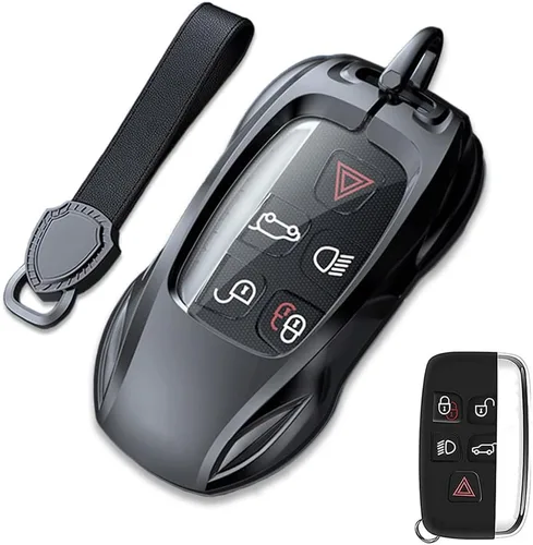 Funda de metal de aleación de zinc para llavero de automóvil, compatible con Land Rover Range Rover Sport Discovery LR4 Smart Key Fob Cover Cover