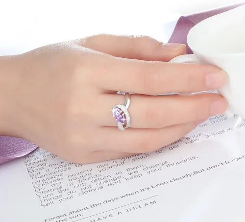 Miniatura 6 de Anillos de piedra natal personalizados para mujer, regalos personalizados para el día de la madre, anillos de promesa para madre e hija o mejor