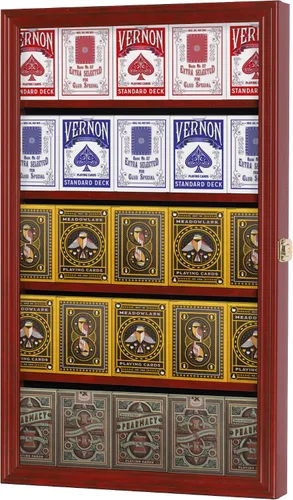 Miniatura 10 de The Playing Card Frame - Marco para 25 cubiertas con soporte para montaje en pared (acabado negro)