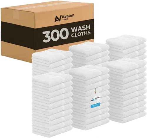 Miniatura 11 de Avalon Towels Toallitas de Algodón – (Paquete de 60) Tamaño 12x12 Pulgadas, 100% Algodón Hilado en Anillo, Toallitas Faciales Suaves y Absorbentes