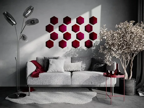 Miniatura 26 de Paneles de arte acústicos decorativos de terciopelo suave para pared, azulejos absorbentes e insonorizantes ecoamortiguadores, tablones suaves Blanco
