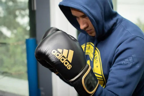 Miniatura 3 de Guantes de Boxeo Adidas Hybrid 80 - Guantes de boxeo para adultos para hombres y mujeres, guantes de bolsa pesada, guantes de kickboxing