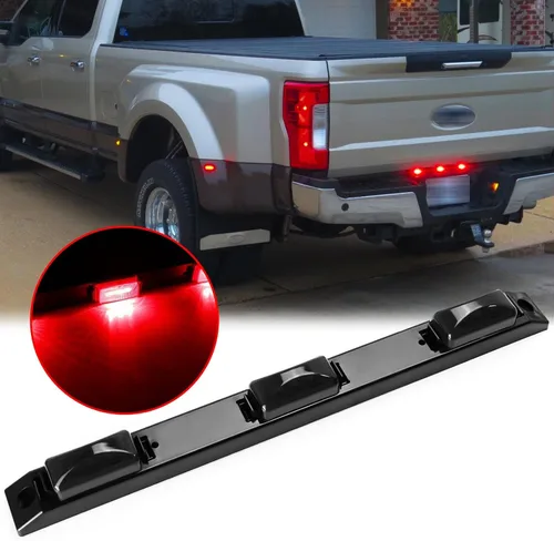 Miniatura 10 de x xotic tech 1 barra de luz para puerta trasera de camión con lente roja, compatible con Ford F-150 F-250 F-350 F-450 Dodge RAM 1500 2500 3500