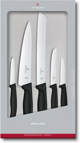 Victorinox Swiss Classic - Juego de cocina – Incluye cuchillos de pelar, cuchillo de trinchar, cuchillo de pan y más – Accesorios de cocina premium