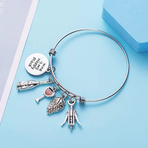 Miniatura 4 de Vino es My Happy Place vino Whisperer regalo los amantes del vino vino de regalo los amantes del vino de regalo de joyería pulsera de regalo