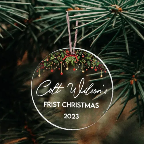 Miniatura 2 de Adorno de Navidad para el primer bebé, adornos personalizados para la primera Navidad del bebé 2023, adornos de bebé, decoraciones de recuerdo