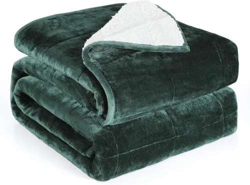 Alomidds Manta con Peso para Adultos, Tamaño Twin 12 lbs Mantas con Peso, Manta Pesada con Forro Polar Suave y Brillante Reversible y Sherpa Cálido