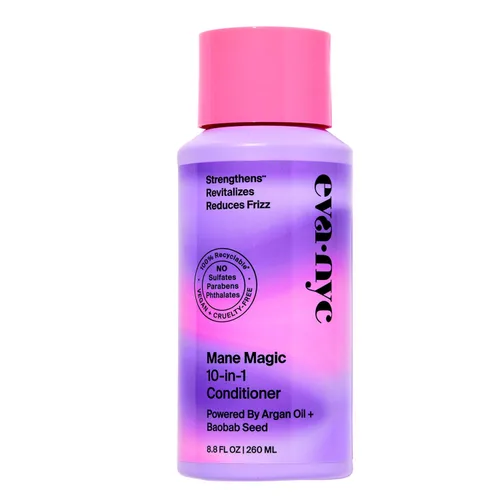 Miniatura 9 de Eva NYC - Acondicionador antiencrespamiento con aceite de argán + aceite de semilla de girasol, cabello suave, brillante + nutrido, para tipos