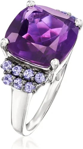 Miniatura 3 de Ross-Simons 5.50 Carat Amethyst and .40 ct. t.w. Tanzanite Ring in Sterling Silver