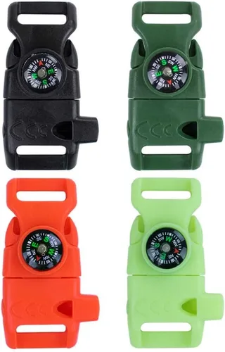 Miniatura 3 de Paracord Planet Hebillas y hebillas de silbato de supervivencia de emergencia de liberación lateral de plástico – Elige entre 1/2", 5/8" o 3/4