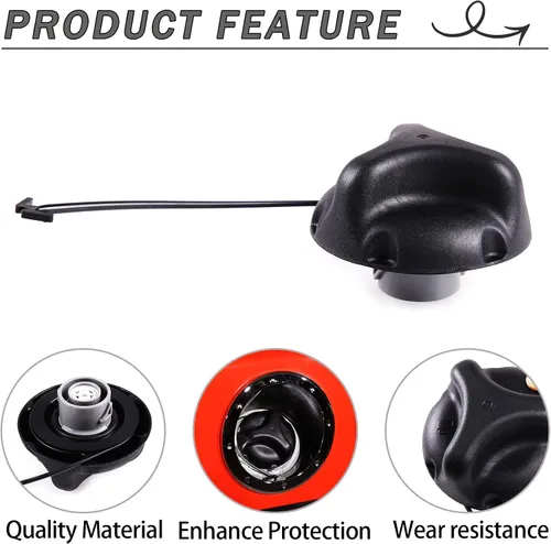 Miniatura 4 de Lcojicep Tapa de gasolina, accesorios exteriores de tapa de combustible compatibles con Hummer H3 H2 H3T, tapa de llenado de tanque de combustible