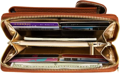 Miniatura 5 de Crossbody - Monedero para teléfono celular para mujer, monedero con soporte de muñeca para teléfono