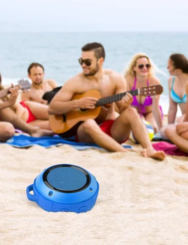 Miniatura 6 de Kunodi - Bocina Bluetooth resistente al agua, para exteriores, minibocina de viaje inalámbrica y portátil para ducha con subwoofer, graves Azul