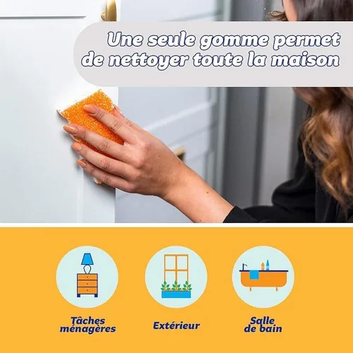 Miniatura 3 de Scrub Daddy Eraser Daddy 10x, esponja mágica para paredes pintadas, limpiador de zócalos, esponjas de melamina, almohadillas de limpieza de doble