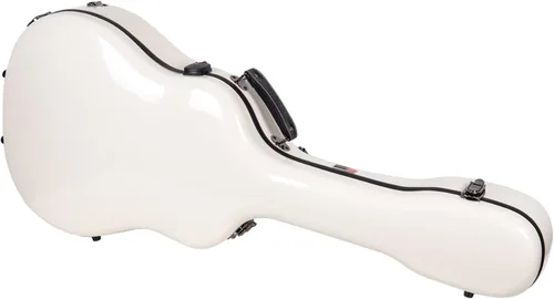 Miniatura 11 de Crossrock Funda de fibra de vidrio para guitarras acústicas 000/OM de 12 trastes, con compartimento para accesorios, correas de mochila, bloqueo