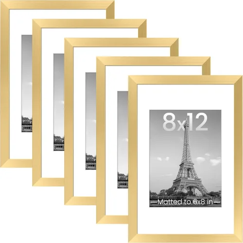 Miniatura 29 de upsimples - Portarretratos de 11 x 14 para galería de fotografías. Marcos para fotos de 8 x 10 pulgadas con paspartú o de 11 x 14 pulgadas sin Dorado