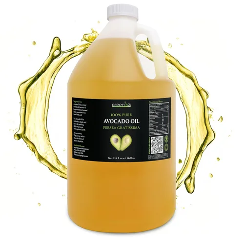 GreenIVe Aceite de aguacate cultivado naturalmente 100% puro y natural sin aditivos, limpio, prensado en frío, sin OMG, vegano: para cocinar, freír,