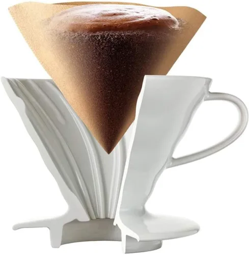 Hario V60 - Filtros de papel de café tamaño 03, 40 unidades en caja (total de 40 hojas) (natural)